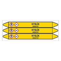 Značení potrubí, kyslík,3 ks, 355 × 37 mm